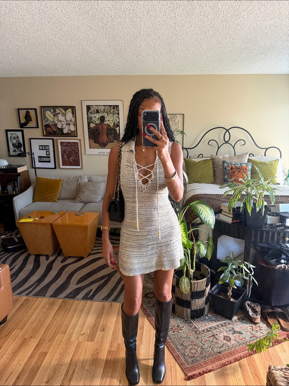 Zara Knit Dress in Light Gray